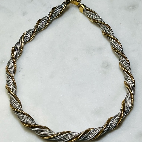 Jewelry Vintage Napier Gold Silver Twisted Collar Necklace Poshmark